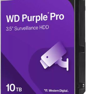 WD Purple Pro 10TB SATA HDD - 512MB Cache - All-Day Reliability for Pro Surveillance